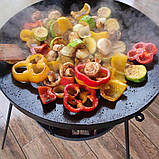 Сковорідка з диска борони 50 см із підставкою для багаття кришкою та чохлом, фото 2