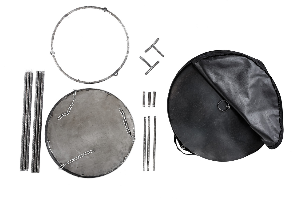 Сковорідка з диска борони 50 см із підставкою для багаття кришкою та чохлом, фото 1