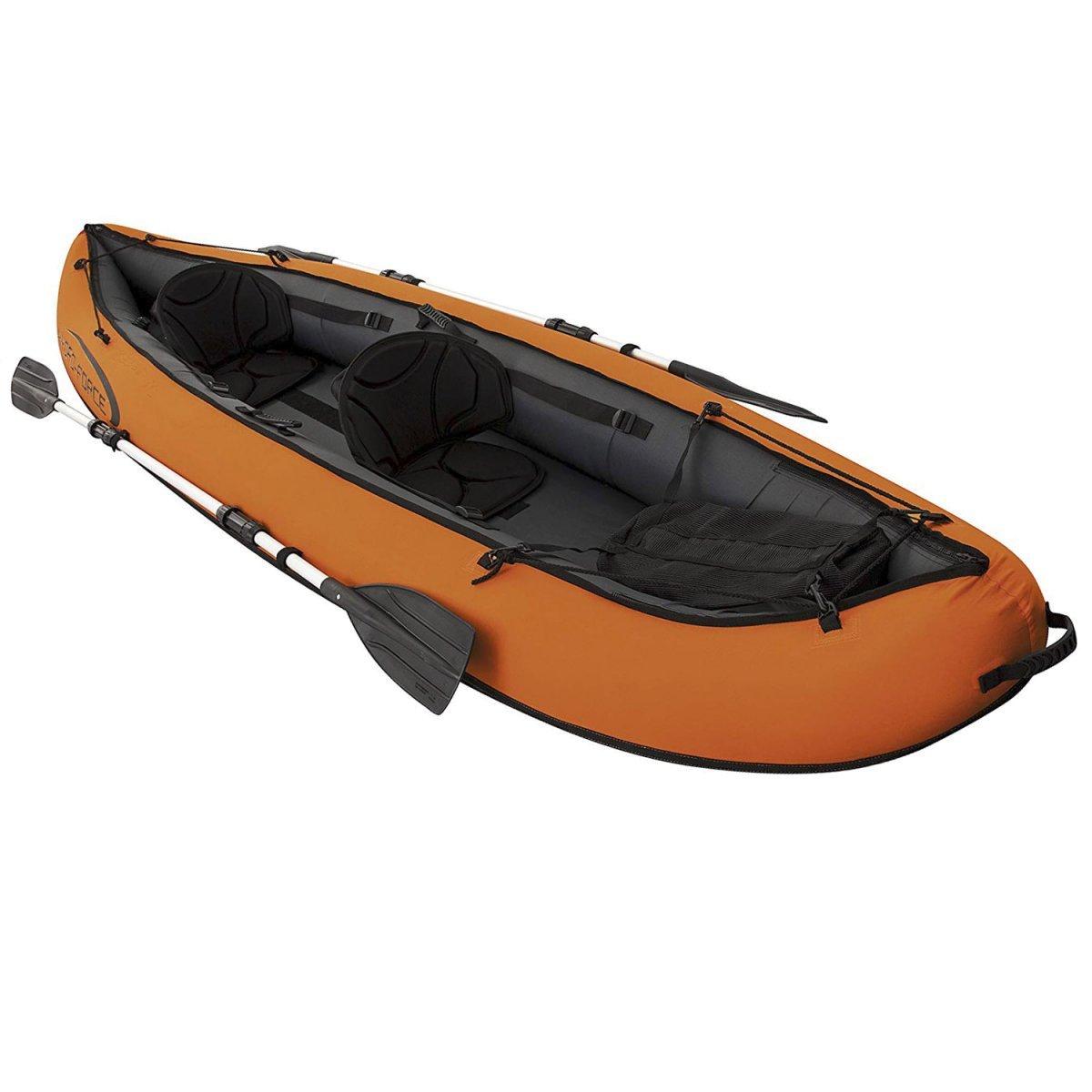 Двомісна надувна байдарка (каяк) Bestway 65052 Ventura Kayak, 330 х 94 см, з веслами і насосом