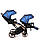 Коляска для двійнят Junama Diamond Fluo Line (Fluido) Duo Slim 01 Blue, фото 10