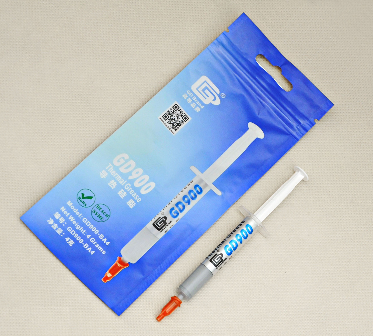 Термопаста GD900 4 г BA сіра для процесора відеокарти світлодіода термо паста термопрокладка, фото 1