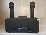 КАРАОКЕ Портативна бездротова колонка Bluetooth два мікрофона SDRD - SD309 ( пісня ), фото 3