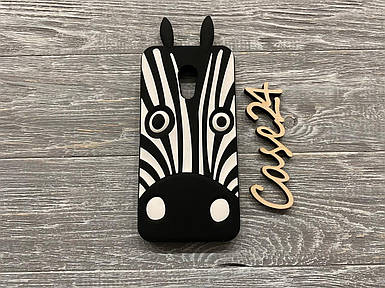 Гумовий 3D чохол для Meizu Pro 6/6s Зебра