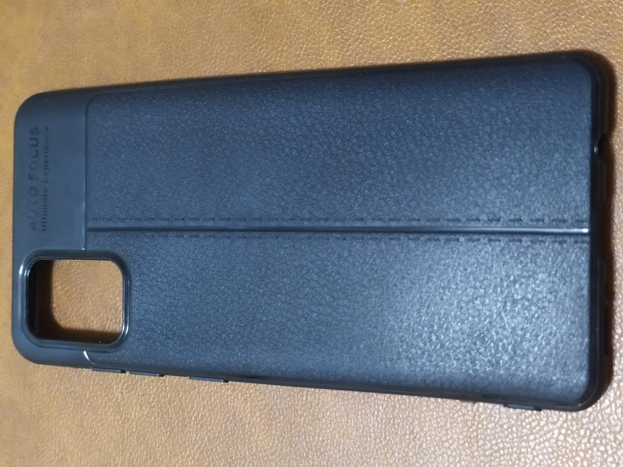 Чехол накладка Auto  Focus Leather   для Samsung A71 (черный)