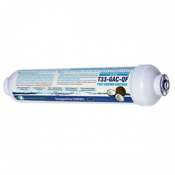 Постфільтр з кокосовим вугіллям AquaKut T-33-GAC-QC