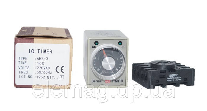 10 секунд Реле часу Berme AH3-3 220V