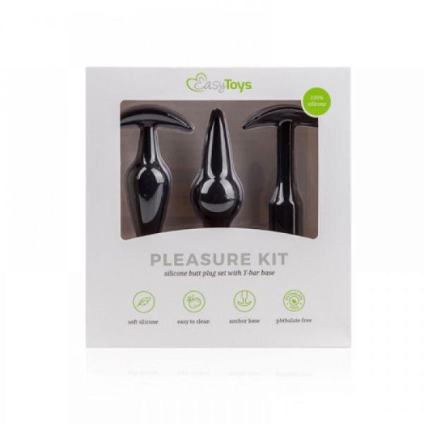 Набір анальних стимуляторів фалосів Anal Pleasure Kit Black, фото 1