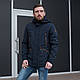Чоловіча демісезонна куртка, темно-синього кольору - фото 1 - id-p245043503