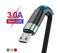 Кабель зарядки и передачи данных USB - microUSB, 1 метр, высокоскоростной 5A QC3.0