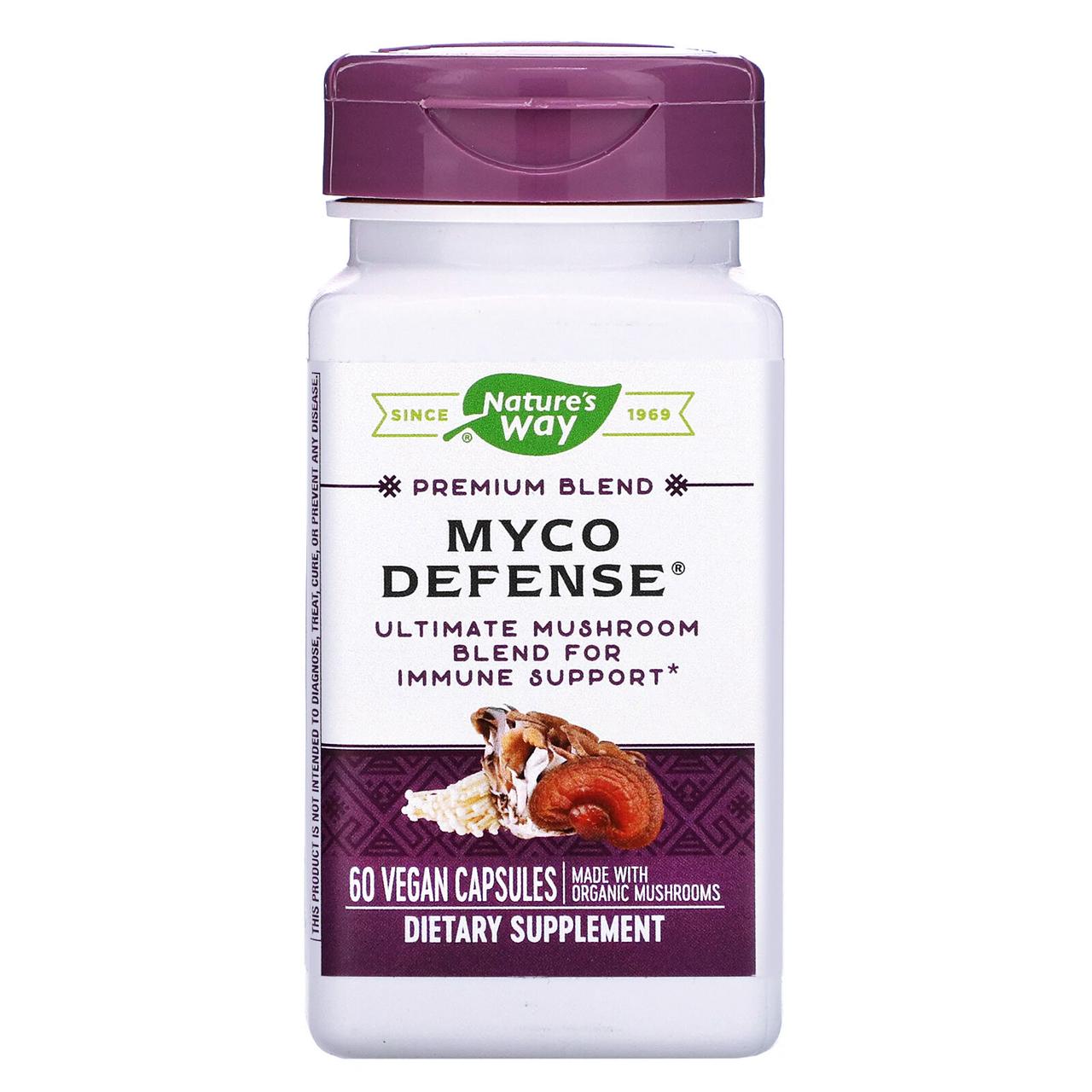 Комплекс грибів nature's Way "Myco Defense" для підтримки імунітету, 1000 мг (60 капсул)