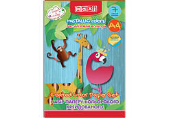 Набір кольорового паперу Металік А4 14 аркушів, 7 кв. двосторонній MX21151