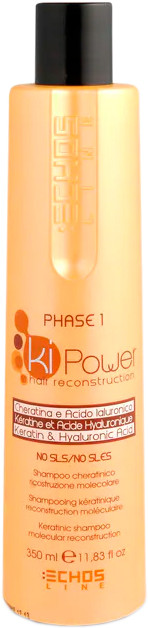 Шампунь кератиновий для відновлення молекулярного Echosline Ki Power Shampoo_350 мл