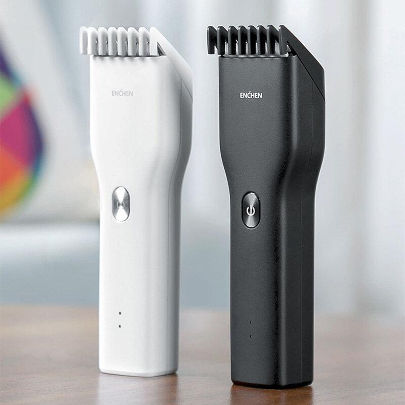 Машинка для стрижки волосся з керамічними лезами Xiaomi Enchen Boost. Акумуляторная з USB зарядкою. Колір чорний