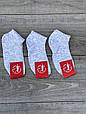 Жіночі короткі шкарпетки в сітку меланжеві розмір 36-39 12 шт в уп біло-сірий меланж, фото 3