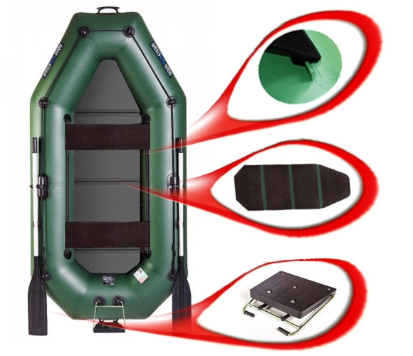 Aqua Storm ST249Pt_Sk_Ps човен Шторм 249 з транцем, книжкою та рухомими сидіннями