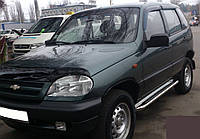 Пороги боковые (подножки-площадка) Chevrolet Niva 2002-2009 (Ø51)