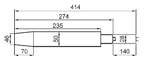 Деталь пневмопатрон 50x235мм (газлифт) длинный - фото 2 - id-p9335263