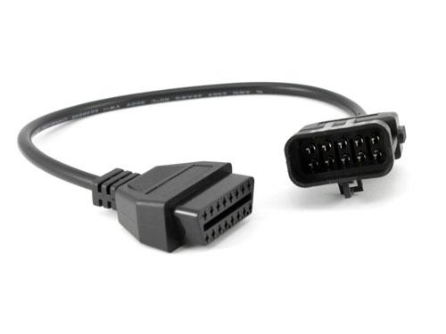 Перехідник з OBD2 16pin мама на Opel 10pin тато