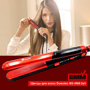 Щипці для волосся domotec MS 4909 2в1 (випрямляч, гофре), фото 1