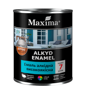 Емаль алкідна чорна 0,7 кг високоякісна TM "Maxima"