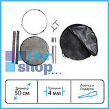 Сковорідка з диска борони 50 см із підставкою для багаття кришкою та чохлом, фото 3