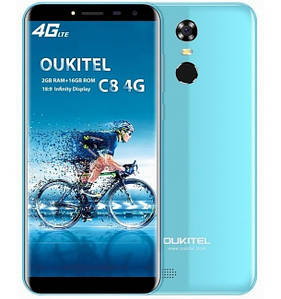 Oukitel C8 (BLUE) 5.5 Android 7.0 2Gb/16Gb + бампер