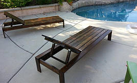 Дерев'яний шезлонг-лежак Мокко