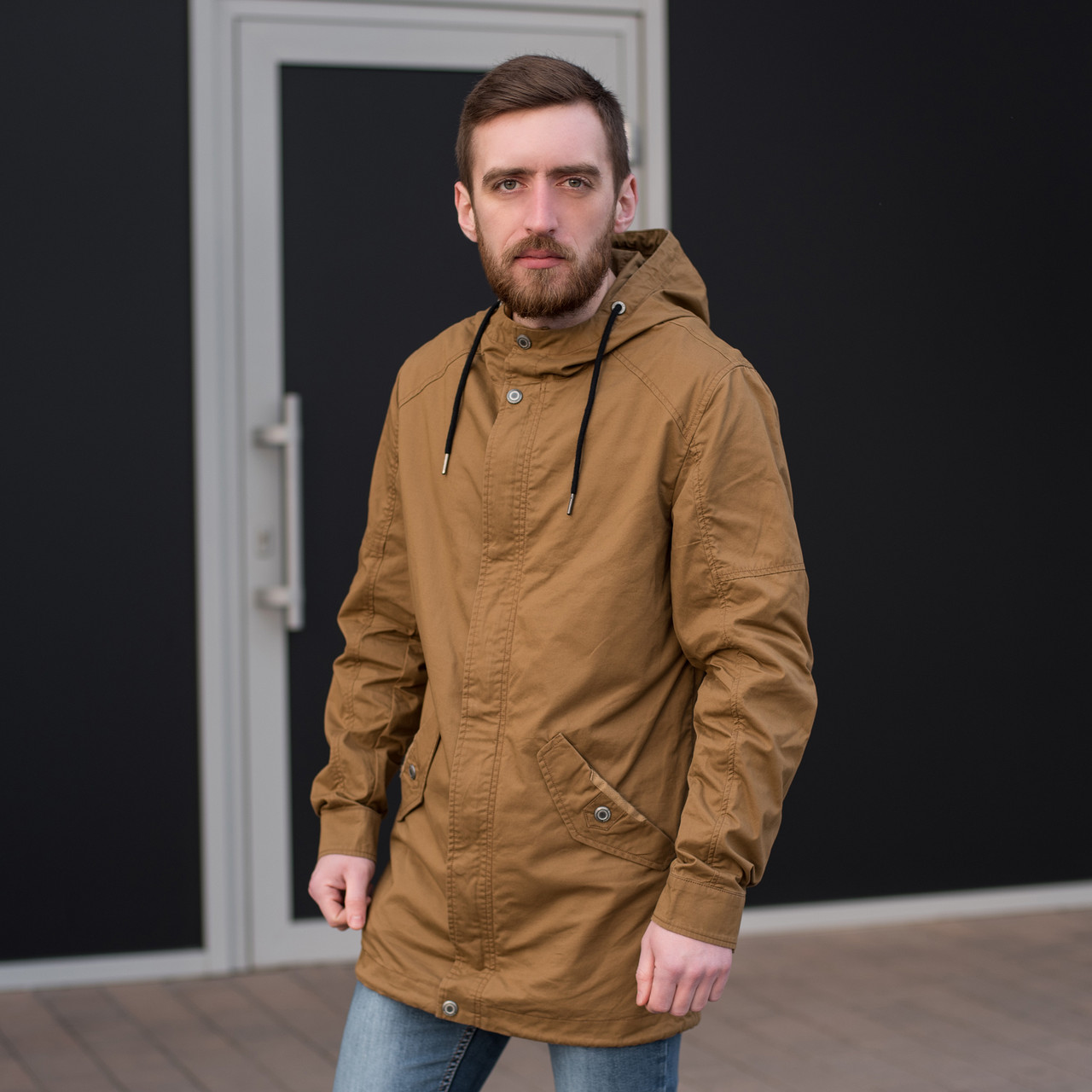 Чоловіча куртка (вітрівка), коричневого кольору. - фото 1 - id-p1170152281