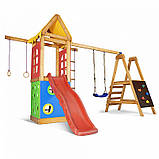 Гірка пластикова та Дитячий ігровий комплекс Вежа-24 вуличний, фото 2