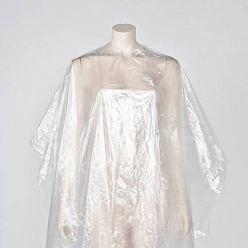 Пеньюары одноразовые полиэтиленовые парикмахерские, прозрачные, 100 ...