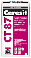 Клеящая смесь Ceresit CT 87 White Flexible плюс белая для ППС и МВ «2 в 1»