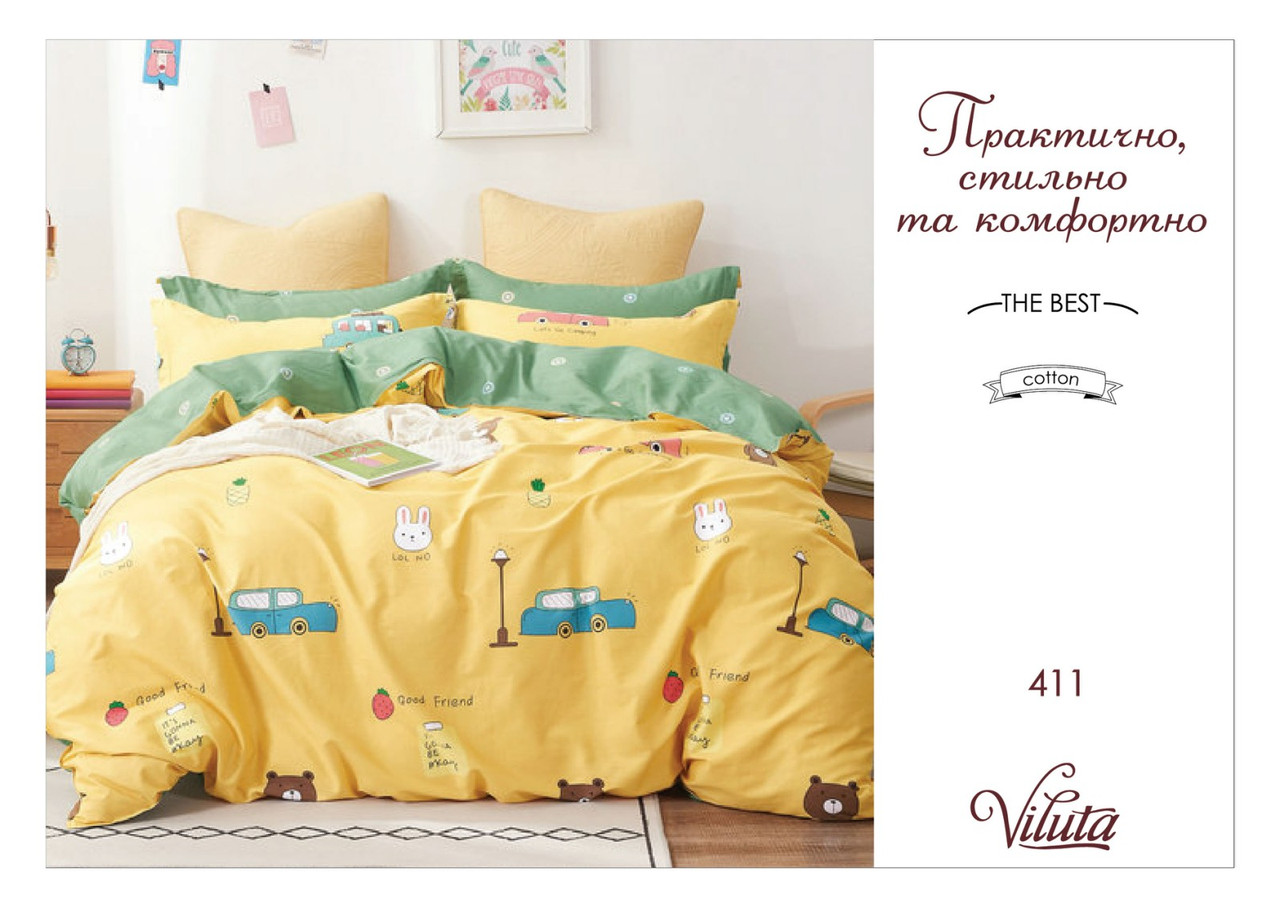 Комплект постільної білизни для немовлят Viluta Сатин Твіл на гумці