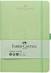 Блокнот Faber-Castell Notebook A5 Mint Green, картонна обкладинка м'ятна на резинці, клітинка 194 сторінки, 10020501