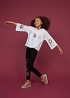 Костюм для девочек свитшот и лосины Турция Little star