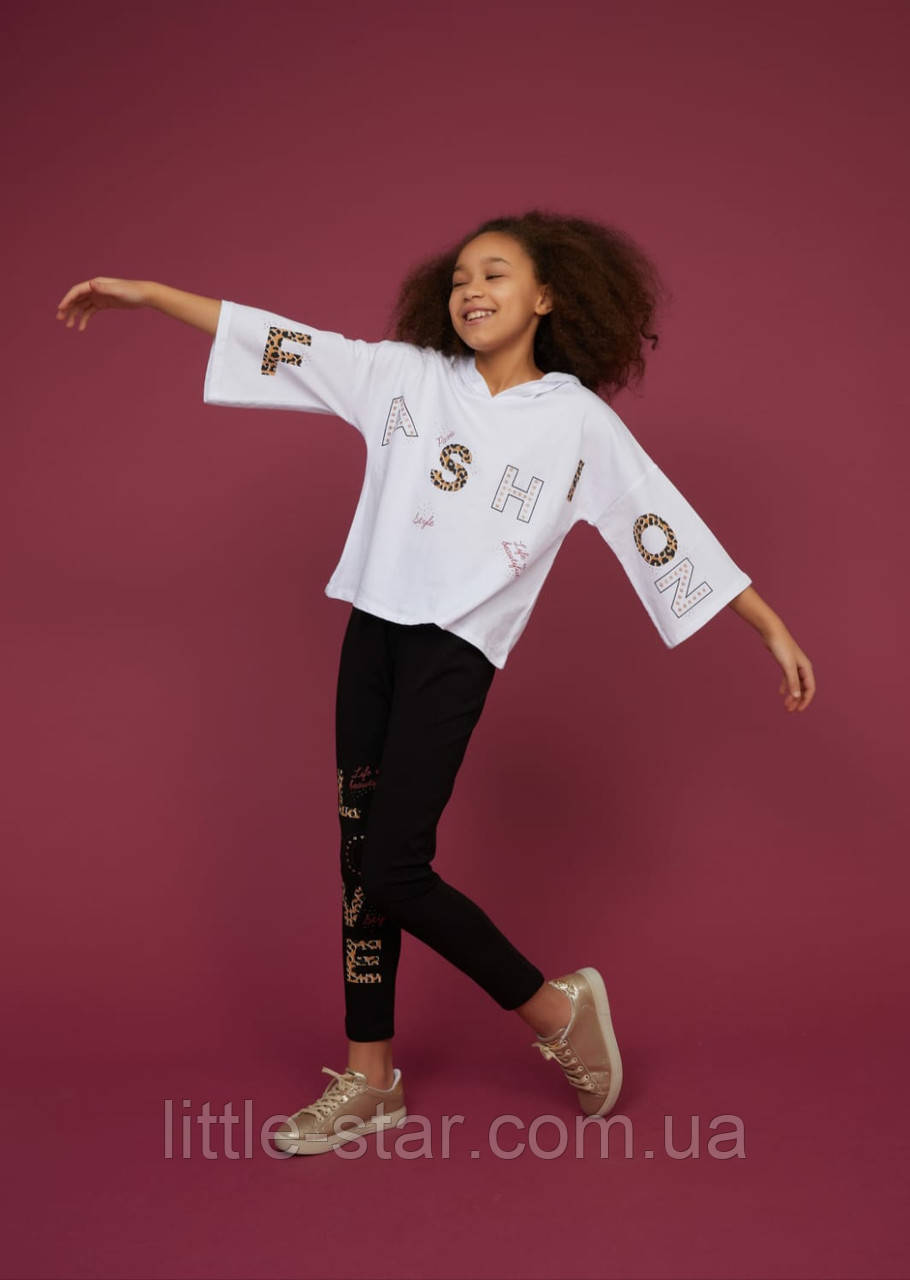 Костюм для девочек свитшот и лосины Турция Little star, фото 1