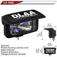 Фара дополнительная DLAA 1005-RY/H3-12V-55W/160*83mm/крышка (LA 1005-RY)