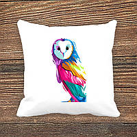 Подушка з принтом "Біла сова"