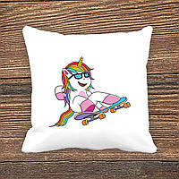 Подушка з принтом "Единорожка"