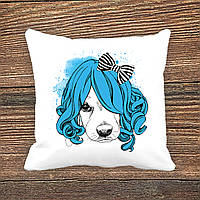 Подушка з принтом Собачка-Мальвіна