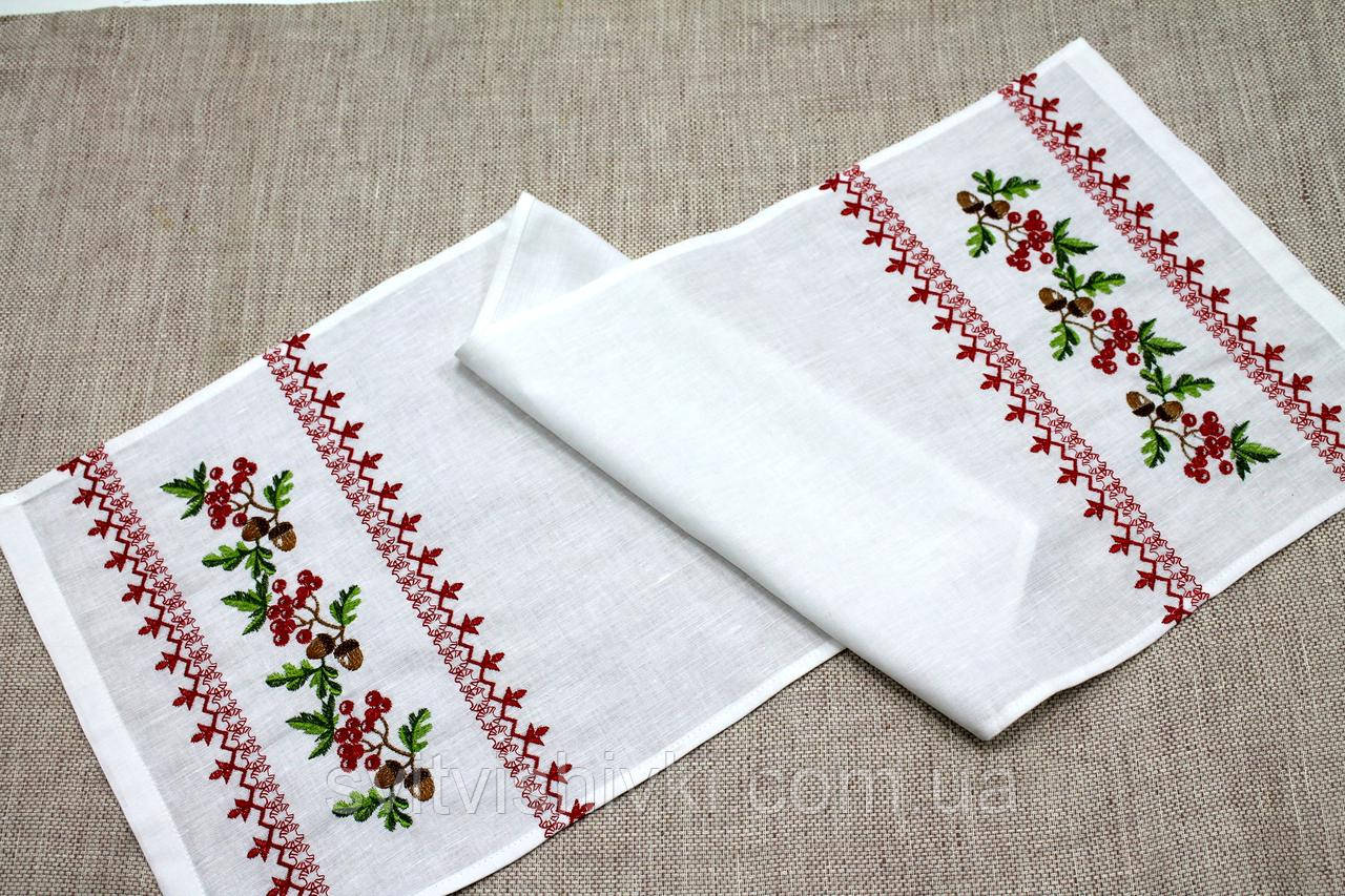 Рушничок вишитий (на кошик) "Дуб-калина"(1,0м.*0,35м.)