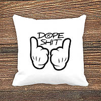 Подушка з принтом "Dope shit"