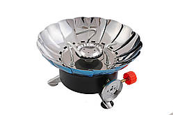 Плита газова портативна Intertool 200 x 85 мм з пелюстками від вітру (GS-0011)