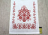 Рушник вишитий "Берегиня" з червоною вишивкою (під коровай)(2,10м.*0,45м.), фото 2