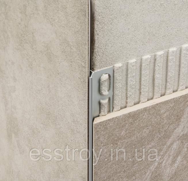 Профіль алюмінієвий для плитки (мерседес) анодований 11 мм /270 мм