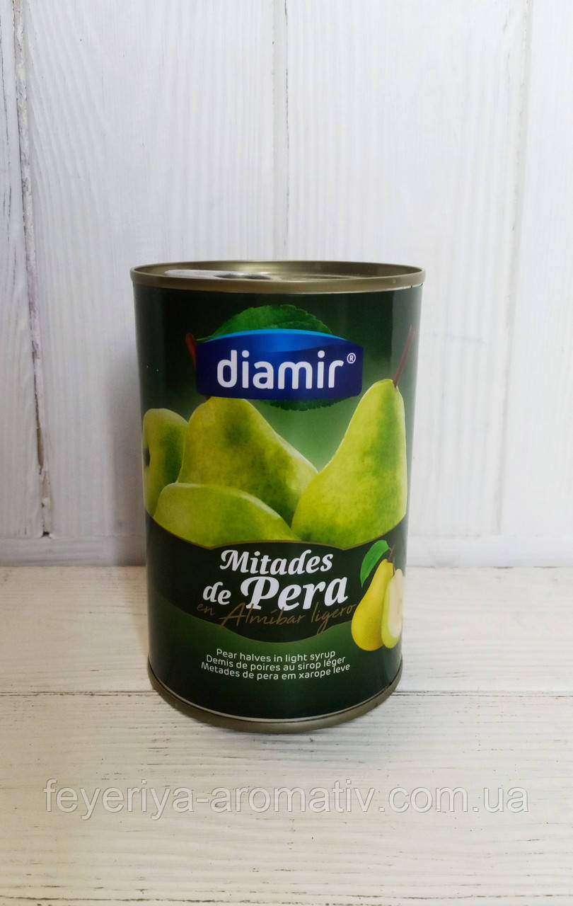 Консервированные дольки груши в светлом сиропе Diamir 420 г (Испания) - фото 1 - id-p1168688403