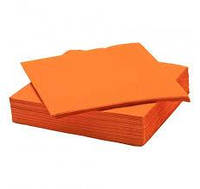 Салфетки бумажные двухслойные 33*33 оранжевые, 50 шт/уп