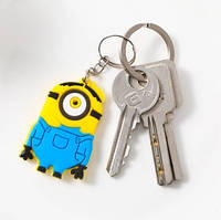 Силіконовий брелок для ключів Міньйон Стюарт (жовтий)