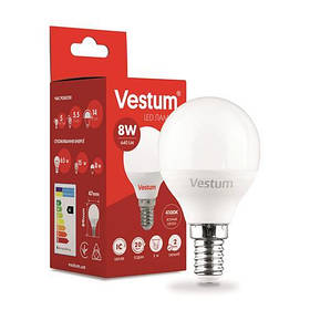 Світлодіодна лампа Vestum 8W E14 Нейтральний світ