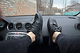 Чоловічі спортивні туфлі-мокасини Safari 90 чисто чорні, фото 6
