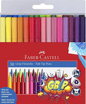 Фломастери тригранні Faber Castell GRIP 30 кол. (155335)